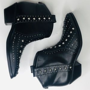 Sam Edelman Brian Bootie Black Studded Leather